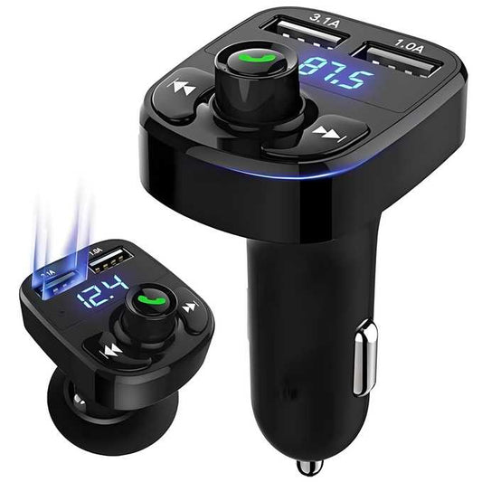 Hands-Free Wireless Bluetooth -Transmitter 2.1 A Dual USB PortHands-Free Wireless Bluetooth -Transmitter 2.1 A Dual USB Port